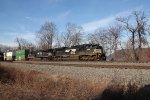 NS 1097 takes a container train east past MP116